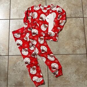 NWT 12–18 Months Christmas Pajamas – Red Santa Print Holiday Set for Toddlers